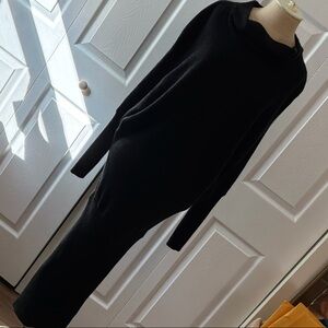 ALL SAINTS Ridley Cowl Neck Sweater Dress in Charcoal Grey- XS